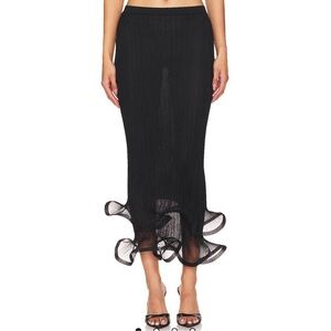 Simkhai Black Ribbed Top